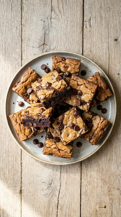 Brookies – Chewy Cookie Brownie Bars - cooking process
