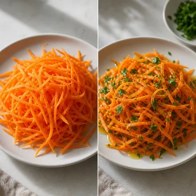 Classic Carrot Summer Salad – Fresh & Healthy - cooking process