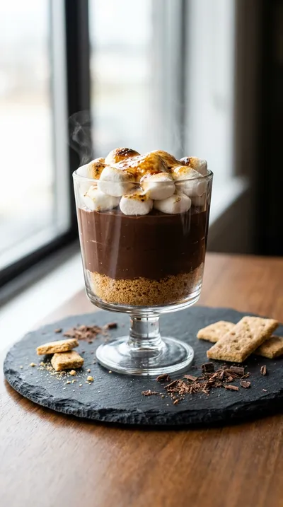 No Bake S'mores Pudding Cups