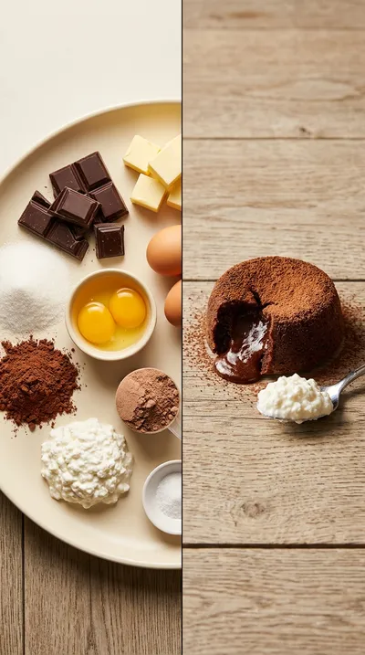 Cottage Cheese Lava Cake – Chocolate Protein Dessert - ready to serve