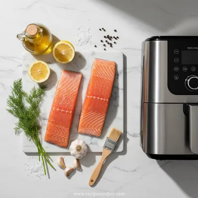 Air Fryer Salmon – Quick Healthy Dinner - cooking process