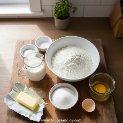 Fluffy American Pancakes Recipe - ingredients preparation