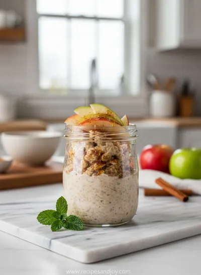 Apple Cinnamon Overnight Oats - ready to serve