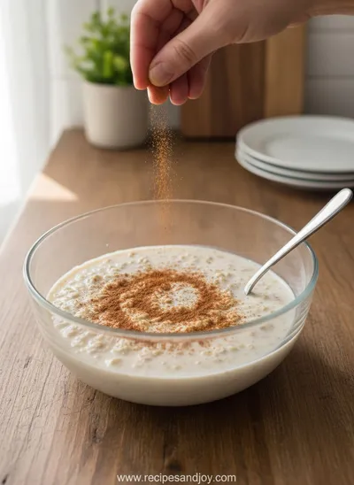 Apple Cinnamon Overnight Oats - cooking process