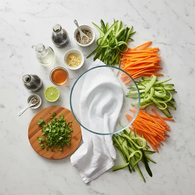 Asian Carrot Cucumber Salad – Quick 15-Minute Fix - cooking process