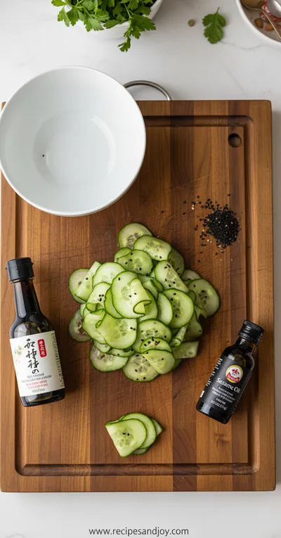 5-Ingredient Asian Cucumber Salad - cooking process