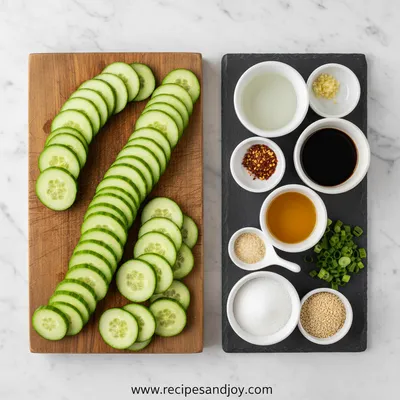 Asian Cucumber Salad - cooking process