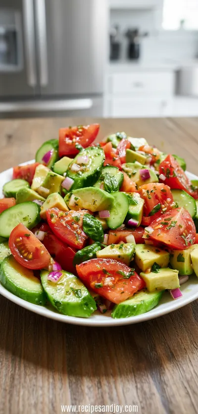 Avocado Tomato Cucumber Salad