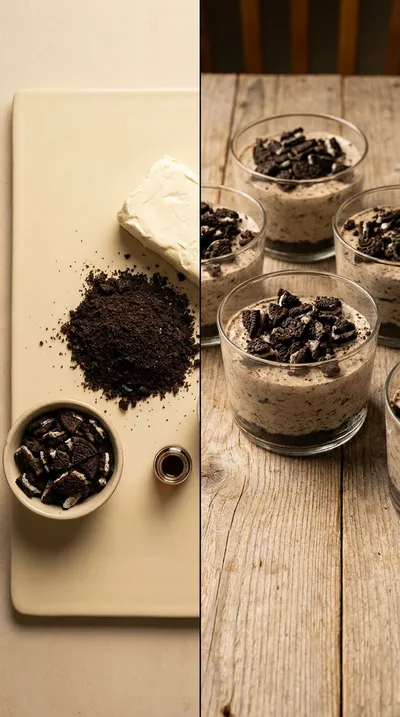 Oreo No-Bake Cheesecake Cups – Easy No-Bake Dessert - ready to serve