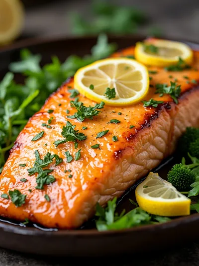 Baked Lemon Garlic Butter Salmon