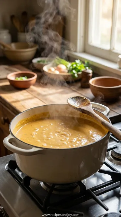 Baked Potato Soup Recipe - Easy & Comforting - cooking process