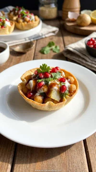 Easy Baked Taco Chaat Cups: Crunchy Papdi Appetizer - ready to serve