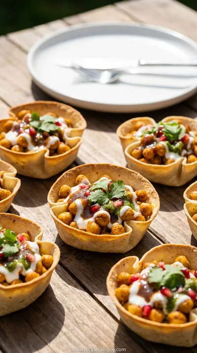 Easy Baked Taco Chaat Cups: Crunchy Papdi Appetizer