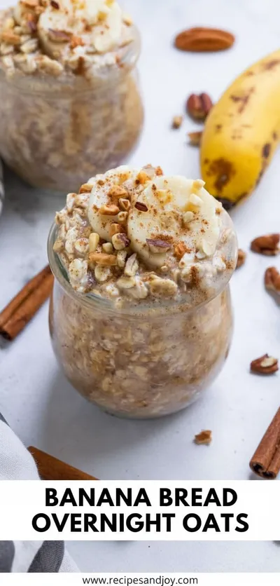 Banana Bread Overnight Oats Recipe - cooking process