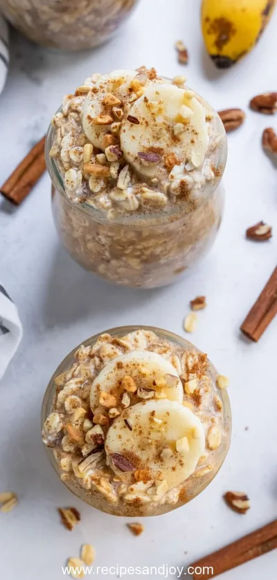 Banana Bread Overnight Oats Recipe