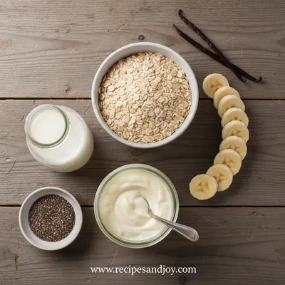 Banana Cream Pie Overnight Oats - cooking process