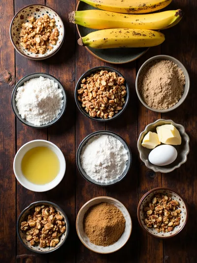 Extreme Banana Nut Bread Recipe - ingredients preparation