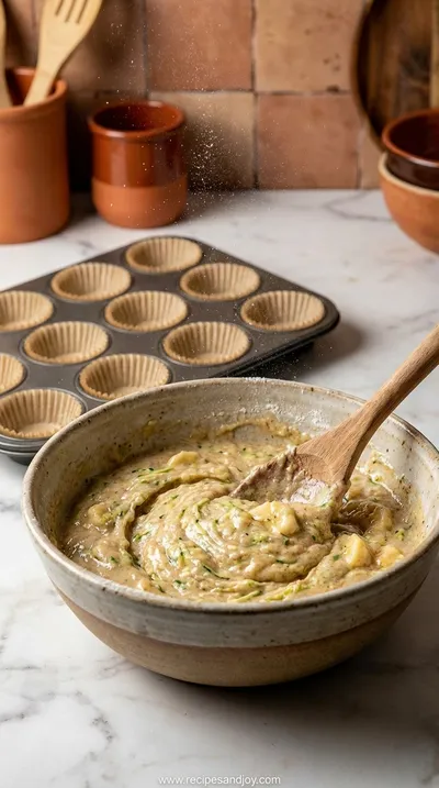 Banana Zucchini Muffins Recipe - cooking process