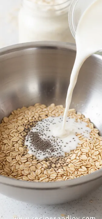 Basic Overnight Oats Recipe - ingredients preparation