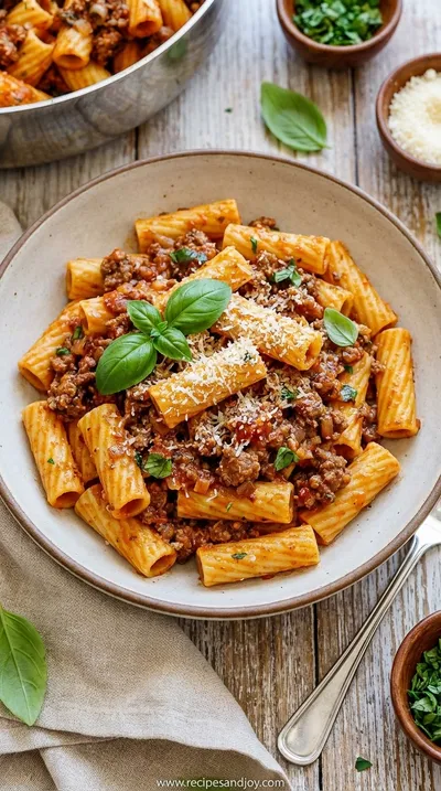 Beef Ragu Pasta Recipe in Tomato Sauce - Easy Dinner - ready to serve