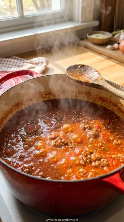 Beef Ragu Pasta Recipe in Tomato Sauce - Easy Dinner - cooking process