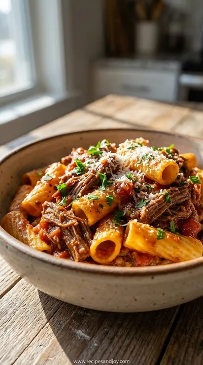 Beef Ragu Pasta Recipe in Tomato Sauce - Easy Dinner