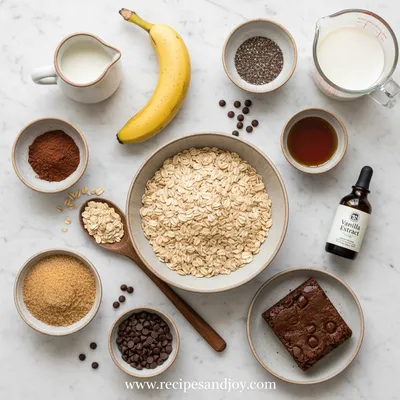 Blended Brownie Batter Overnight Oats - cooking process