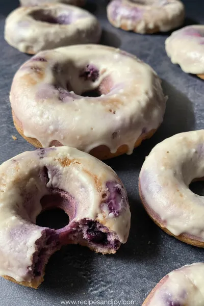 High Protein Blueberry Cake Donuts - ready to serve