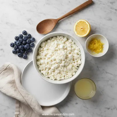 Blueberry Lemon Zest Cottage Cheese Bites - cooking process