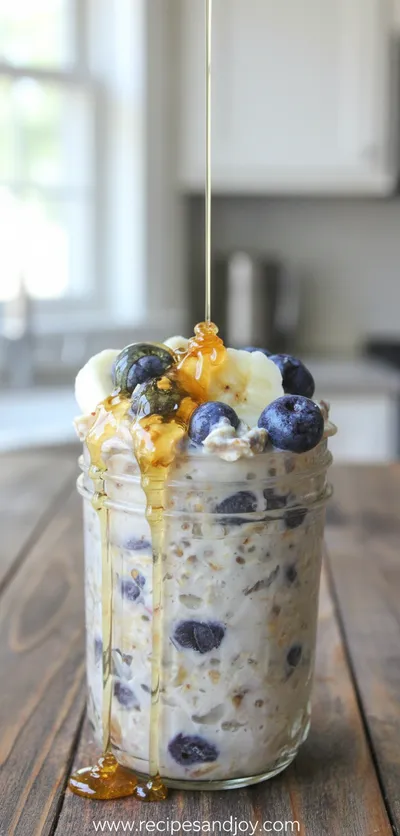 Blueberry Overnight Oats Recipe - ready to serve
