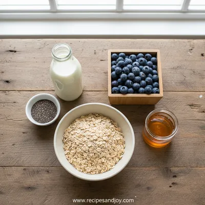 Blueberry Overnight Oats Recipe - cooking process