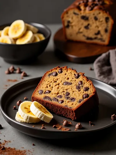 Brown Butter Chocolate Chip Banana Bread - ready to serve