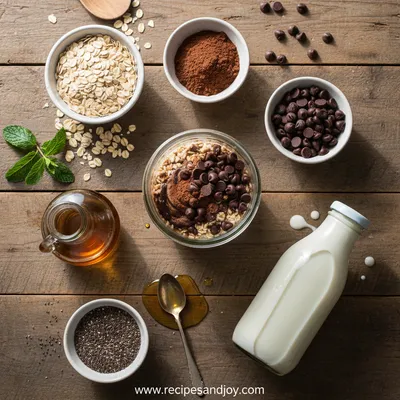 Brownie Batter Overnight Oats Recipe - cooking process
