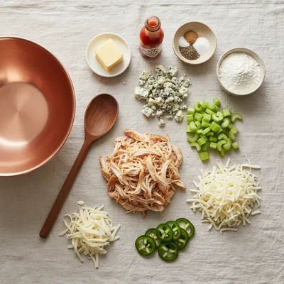 Buffalo Chicken Cheese Bake - cooking process