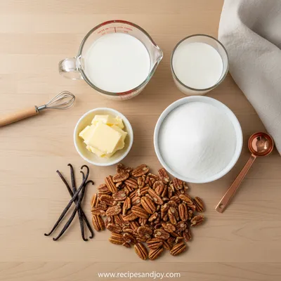 Butter Pecan Ice Cream - ingredients preparation
