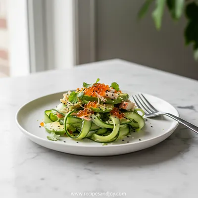 Easy California Roll Cucumber Salad