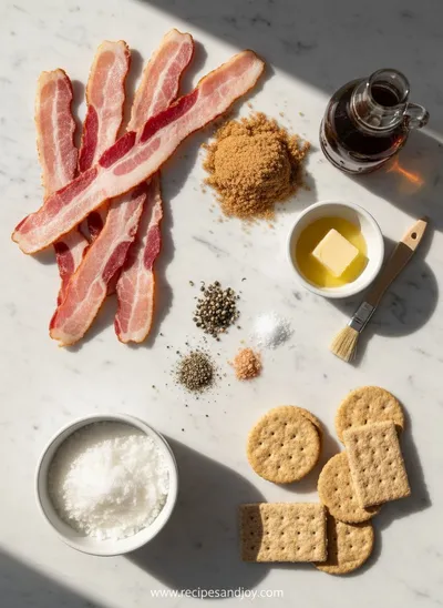 Candied Turkey Bacon Crackers - cooking process