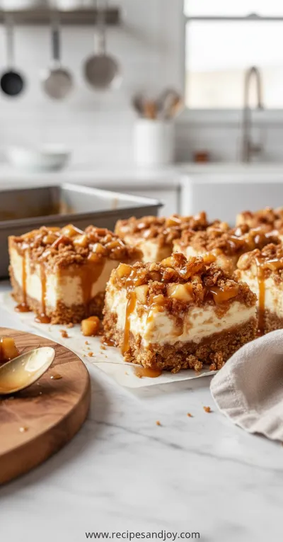 Caramel Apple Cheesecake Bars
