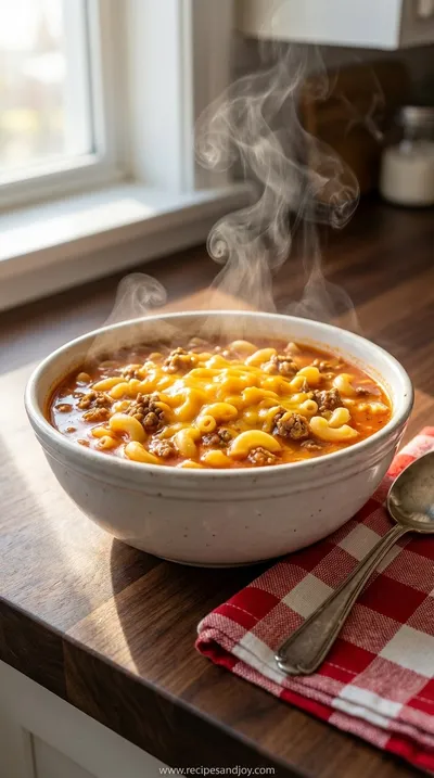 Cheeseburger Mac Soup: Easy Family Dinner Recipe