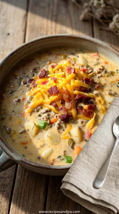 Easy Cheeseburger Soup: Ultimate Comfort Recipe - ready to serve