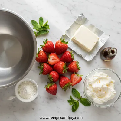 Cheesecake Stuffed Strawberries - Party Sweet Treat - cooking process