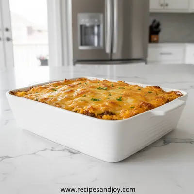 Cheesy Ground Beef and Rice Casserole