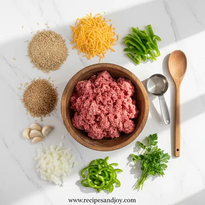 Cheesy Ground Beef and Rice Casserole - cooking process