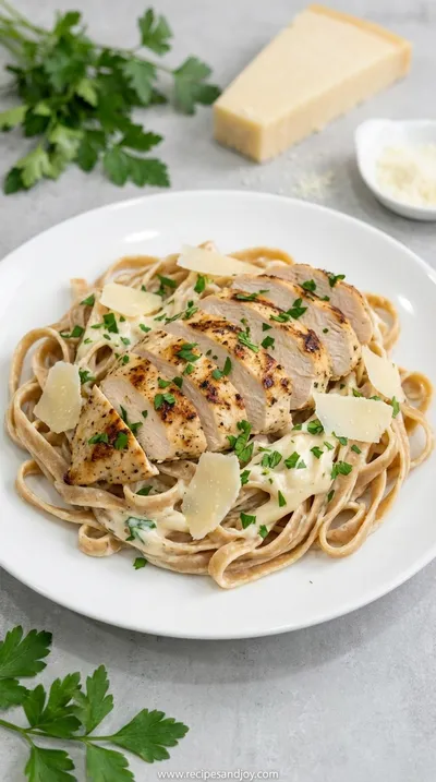 Chicken Alfredo Pasta Recipe - Easy & Healthy - ready to serve