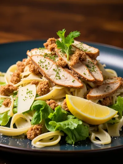 Chicken Caesar Pasta Salad - cooking process