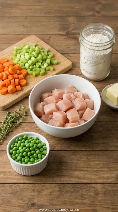 Chicken Pot Pie Recipe: Classic Comfort Food - ingredients preparation