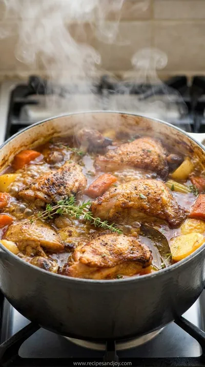 Chicken Stew Recipe: Hearty and Comforting Family Meal - cooking process