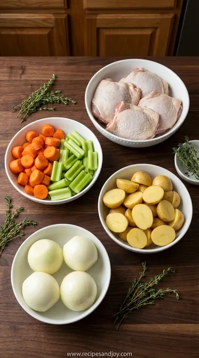 Chicken Stew Recipe: Hearty and Comforting Family Meal - ingredients preparation