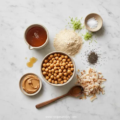 Chickpea Energy Balls – Healthy Snack - ingredients preparation