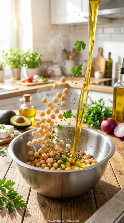 Chickpea Feta Avocado Salad: Healthy & Simple Recipe - cooking process